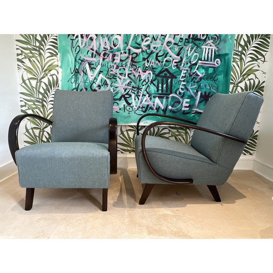 Image 1 of Pair of vintage bentwood armchairs by Jindrich Halabala, Czechoslovakia 1950