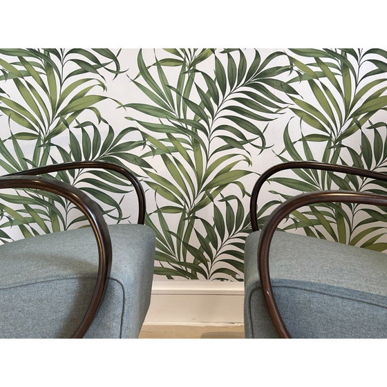 Image 1 of Pair of vintage bentwood armchairs by Jindrich Halabala, Czechoslovakia 1950