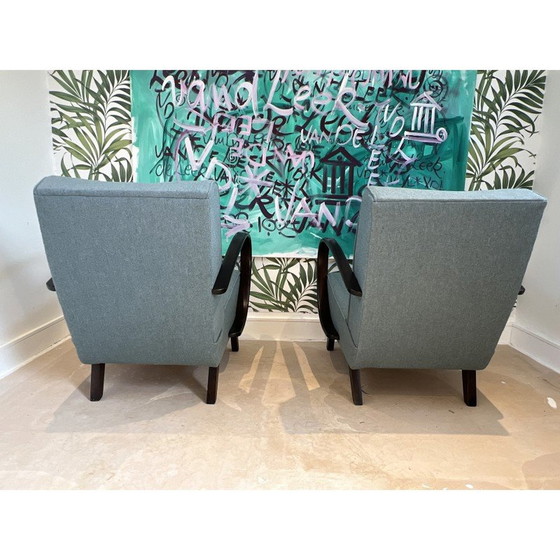 Image 1 of Pair of vintage bentwood armchairs by Jindrich Halabala, Czechoslovakia 1950