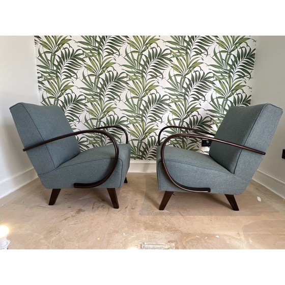 Image 1 of Pair of vintage bentwood armchairs by Jindrich Halabala, Czechoslovakia 1950