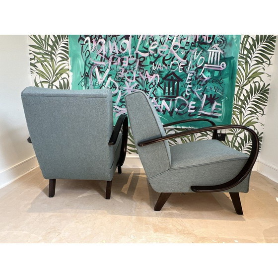 Image 1 of Pair of vintage bentwood armchairs by Jindrich Halabala, Czechoslovakia 1950