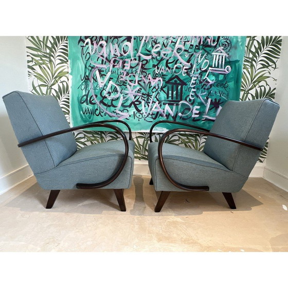 Image 1 of Pair of vintage bentwood armchairs by Jindrich Halabala, Czechoslovakia 1950