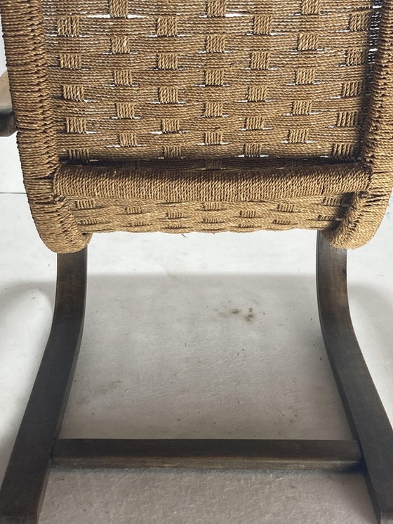 Image 1 of Cantilever Wicker Cord Chair, 1930S