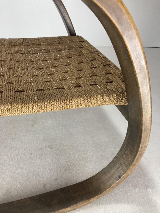 Image 1 of Cantilever Wicker Cord Chair, 1930S