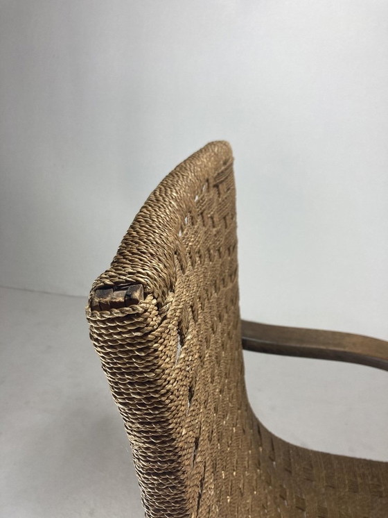 Image 1 of Cantilever Wicker Cord Chair, 1930S