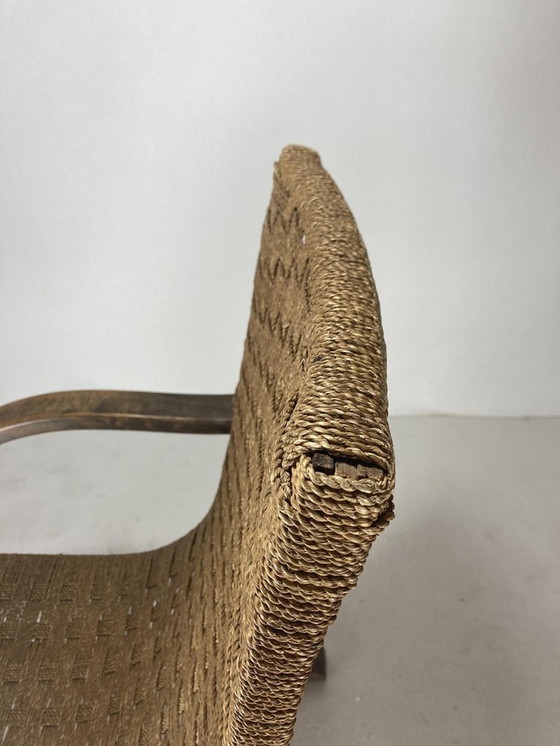 Image 1 of Cantilever Wicker Cord Chair, 1930S