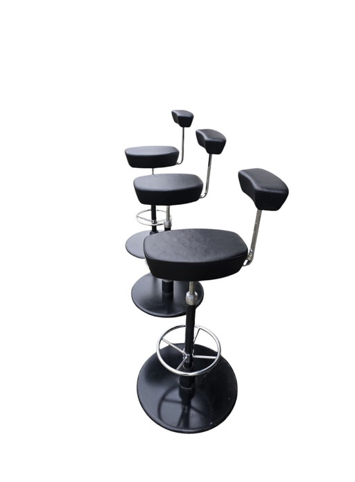 3 × Nelson Vitra Swivel Stools