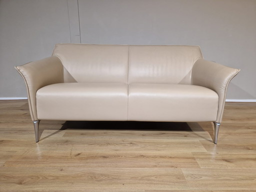 Leolux Mayon 2.5 seater Sofa Cream leather design Christian Werner