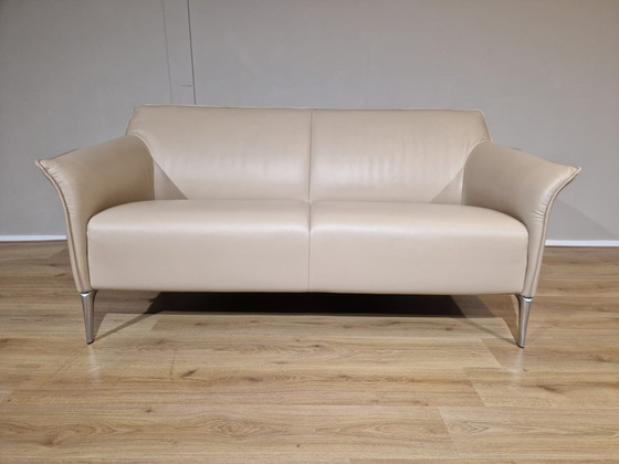 Image 1 of Leolux Mayon 2.5 seater Sofa Cream leather design Christian Werner