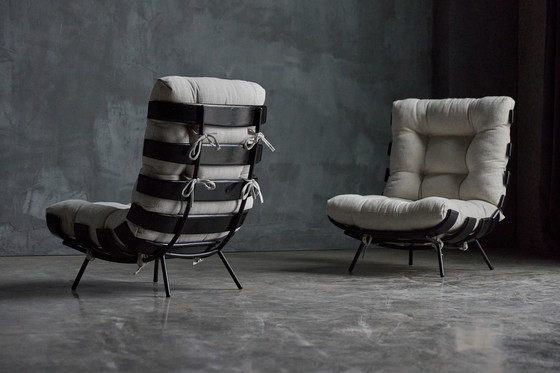 Image 1 of Rare 'Costela' Lounge Chairs By Martin Eisler And Carlo Hauner For Móveis E Objetos De Arte, Brazil, 1954