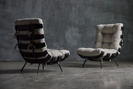 Image 1 of Rare 'Costela' Lounge Chairs By Martin Eisler And Carlo Hauner For Móveis E Objetos De Arte, Brazil, 1954