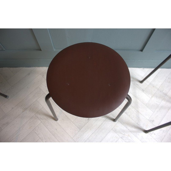 Image 1 of Vintage teak Dot stools by Arne Jacobsen, 1950