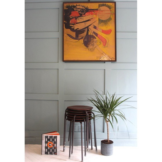 Image 1 of Vintage teak Dot stools by Arne Jacobsen, 1950