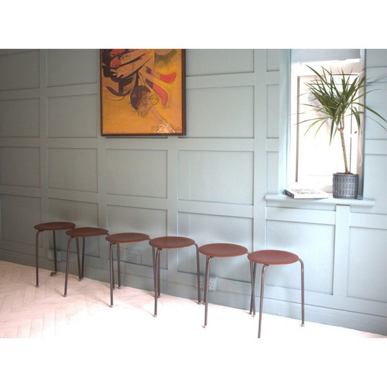 Image 1 of Vintage teak Dot stools by Arne Jacobsen, 1950