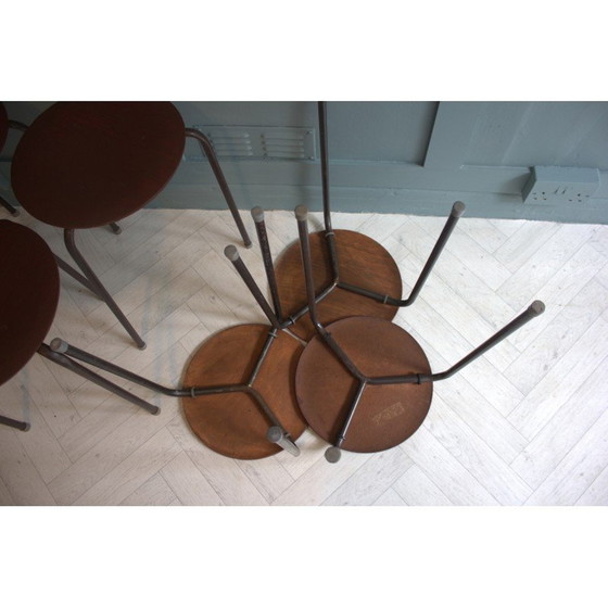 Image 1 of Vintage teak Dot stools by Arne Jacobsen, 1950
