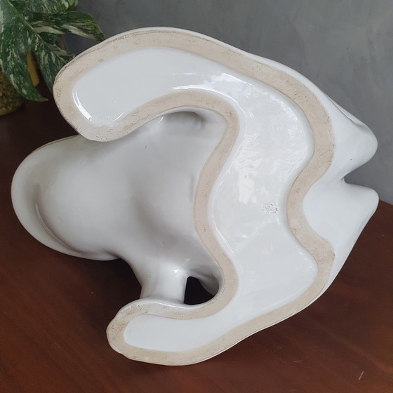 Image 1 of Beautiful Porcelain Frog Planter From The 1970s