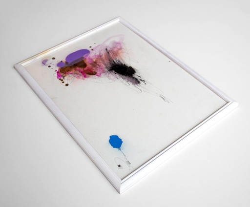 "Onanism 5" Mixed Media On Paper By Stefano Casati  