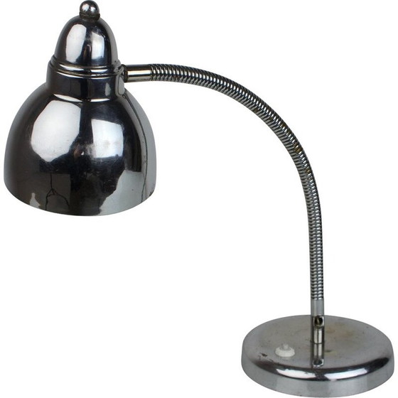 Image 1 of Vintage chrome table lamp, Czechoslovakia 1950
