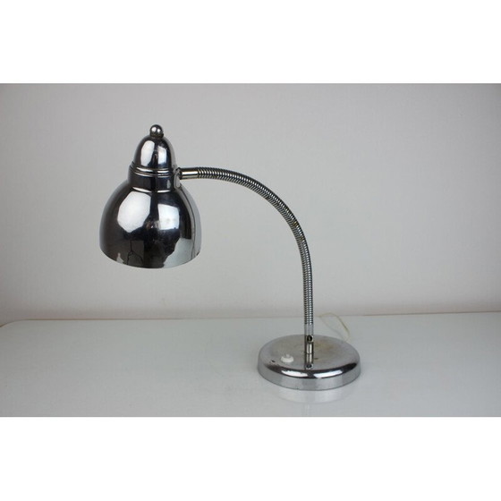 Image 1 of Vintage chrome table lamp, Czechoslovakia 1950