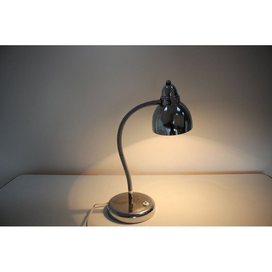 Image 1 of Vintage chrome table lamp, Czechoslovakia 1950