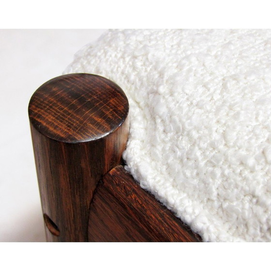Image 1 of Set of 6 vintage dining chairs in Rio rosewood and Boucle fabric by Sven Ivar Dysthe for Dokka, 1960