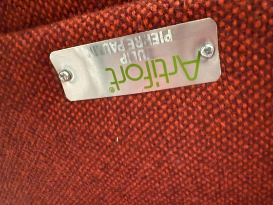 Image 1 of Sillón Artifort Tulip Midi Rojo Selecte 580 Tejido