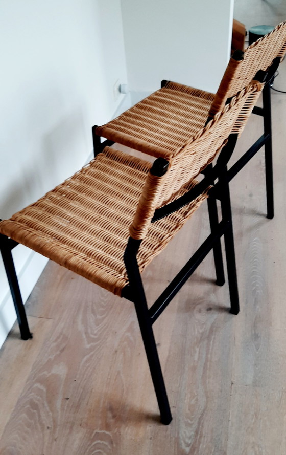 Image 1 of Martin Visser (Spectrum SE05) chaises en rotin noir