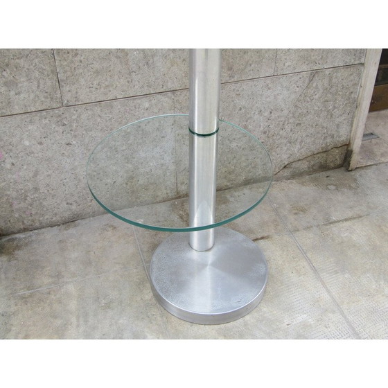 Image 1 of Tavolino da caffè circolare in vetro vintage, 1970