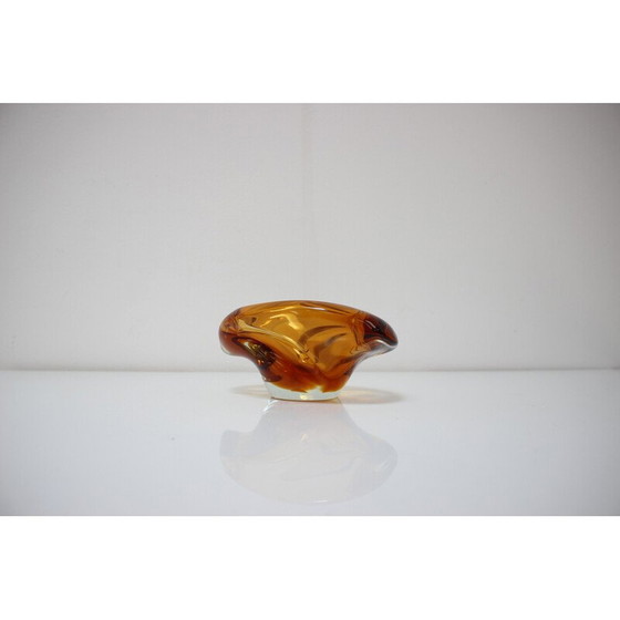 Image 1 of Bohemian vintage Art glass bowl by Josef Hospodka, 1960s