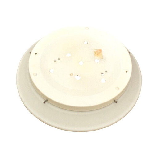 Vintage Great White ceiling lamp model P-2 in white pressed glass for Penko Pieńsk, Poland 1970