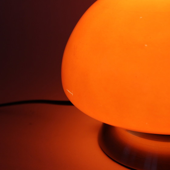 Image 1 of Space Age Orange Mushroom Lamp