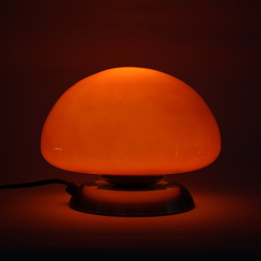 Space Age Orange Mushroom Lamp