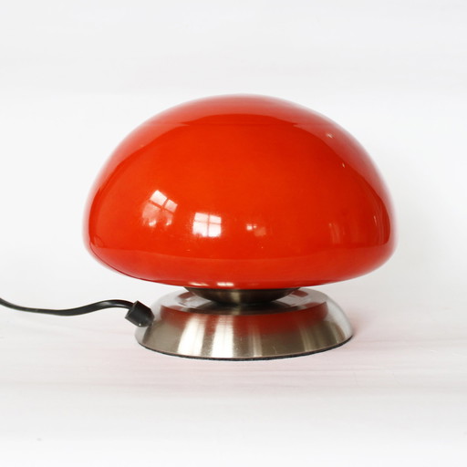 Space Age Orange Mushroom Lamp