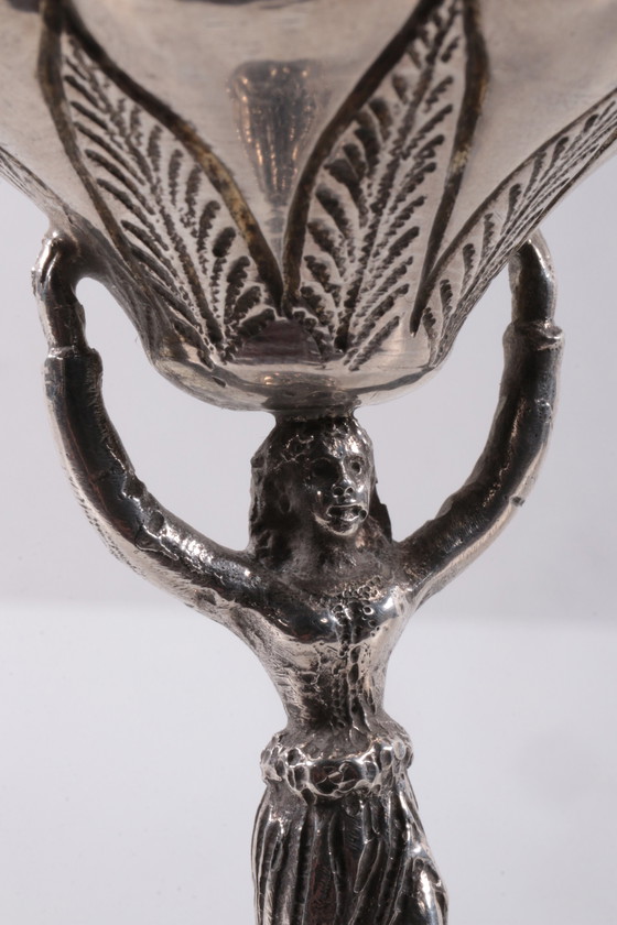 Image 1 of 18ème coupe à sel ou à épices en argent allemand Ananas cup Nuremberg 1742