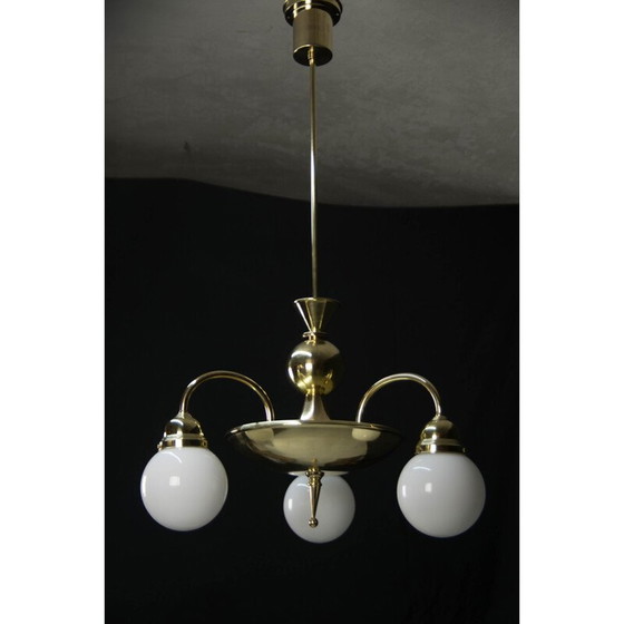 Image 1 of Vintage Large  brass chandelier