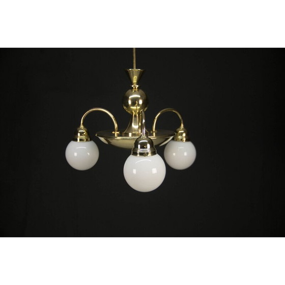 Image 1 of Vintage Large  brass chandelier