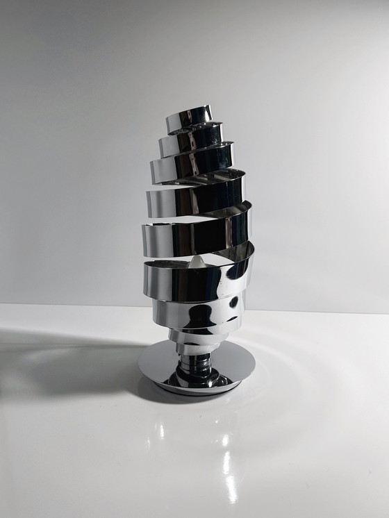 Image 1 of Vintage Space Age Chrome Table Lamp Sputnik Mid - Century 60s 70s