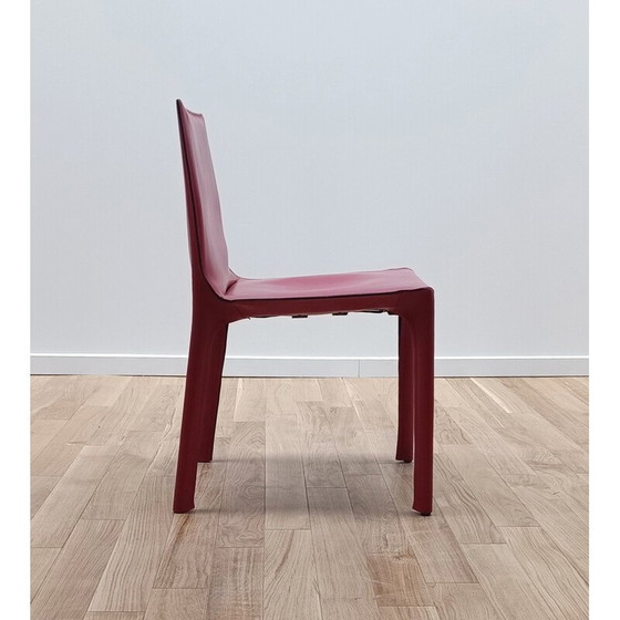 Image 1 of Vintage wood and leather chair