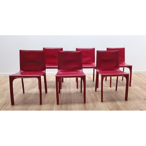 Image 1 of Vintage wood and leather chair