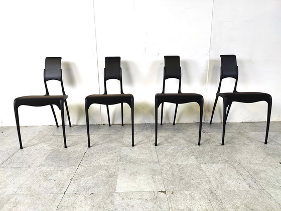 Image 1 of 4x Rare carbon fibre C06 chairs by Pol Quadens