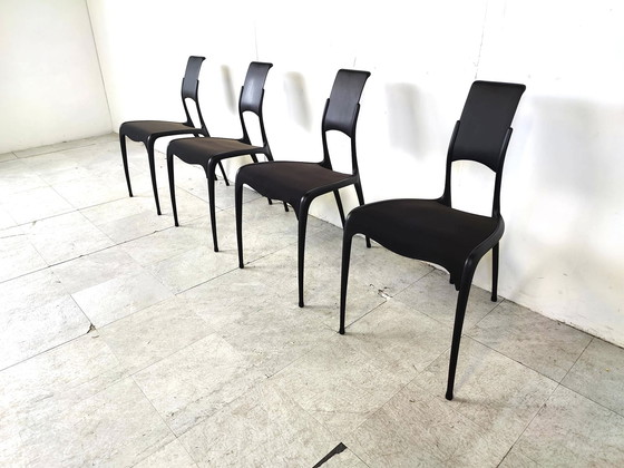 Image 1 of 4x Rare carbon fibre C06 chairs by Pol Quadens