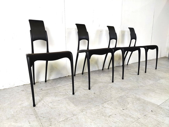 Image 1 of 4x Rare carbon fibre C06 chairs by Pol Quadens