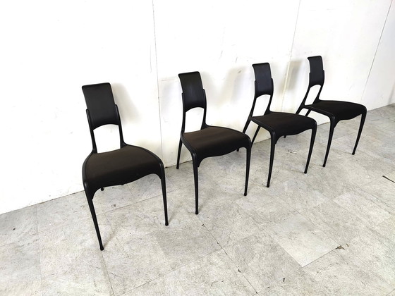 Image 1 of 4x Rare carbon fibre C06 chairs by Pol Quadens