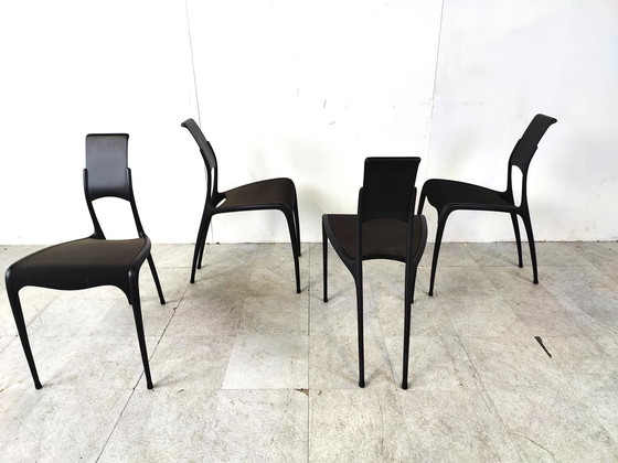 Image 1 of 4x Rare carbon fibre C06 chairs by Pol Quadens