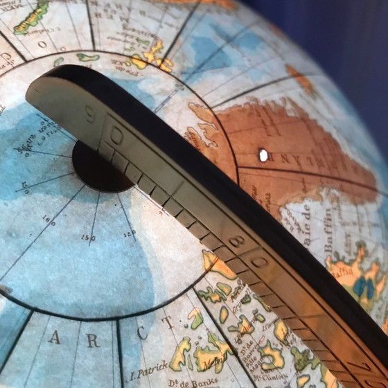 Image 1 of Grande mappamondo vintage • Vetro • Ottone • Columbia Duo • Space Age • 1960