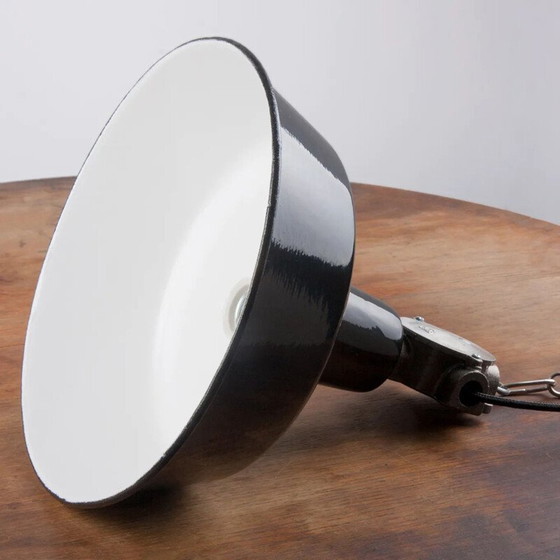 Image 1 of Lampada a sospensione vintage in acciaio e bachelite, Polonia 1960