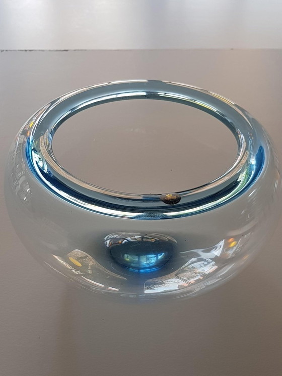 Image 1 of Ocean Blue Bowl By Per Lütken For Holmegaard, 1950S