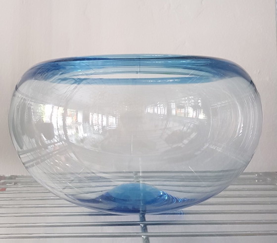 Image 1 of Ocean Blue Bowl By Per Lütken For Holmegaard, 1950S