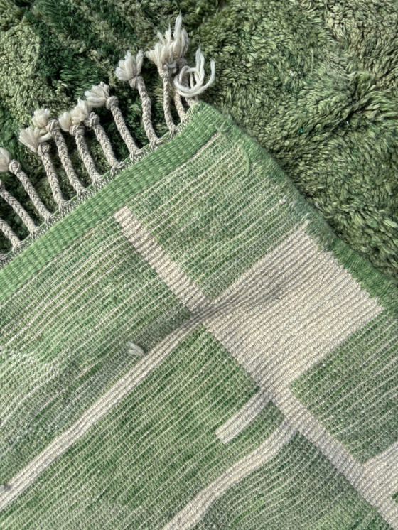 Image 1 of Sapin - Green Modern Moroccan Wool Rug