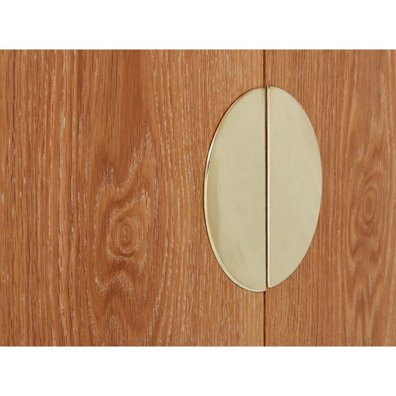 Image 1 of Vintage sideboard in ceruse oak and brass by Tommaso Barbi, Italy 1970